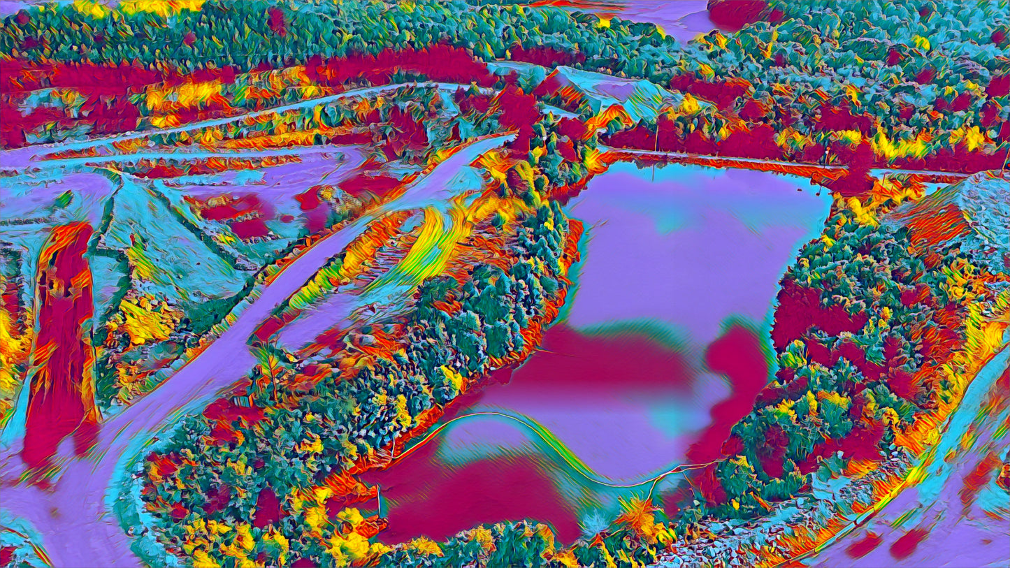 abstract lake